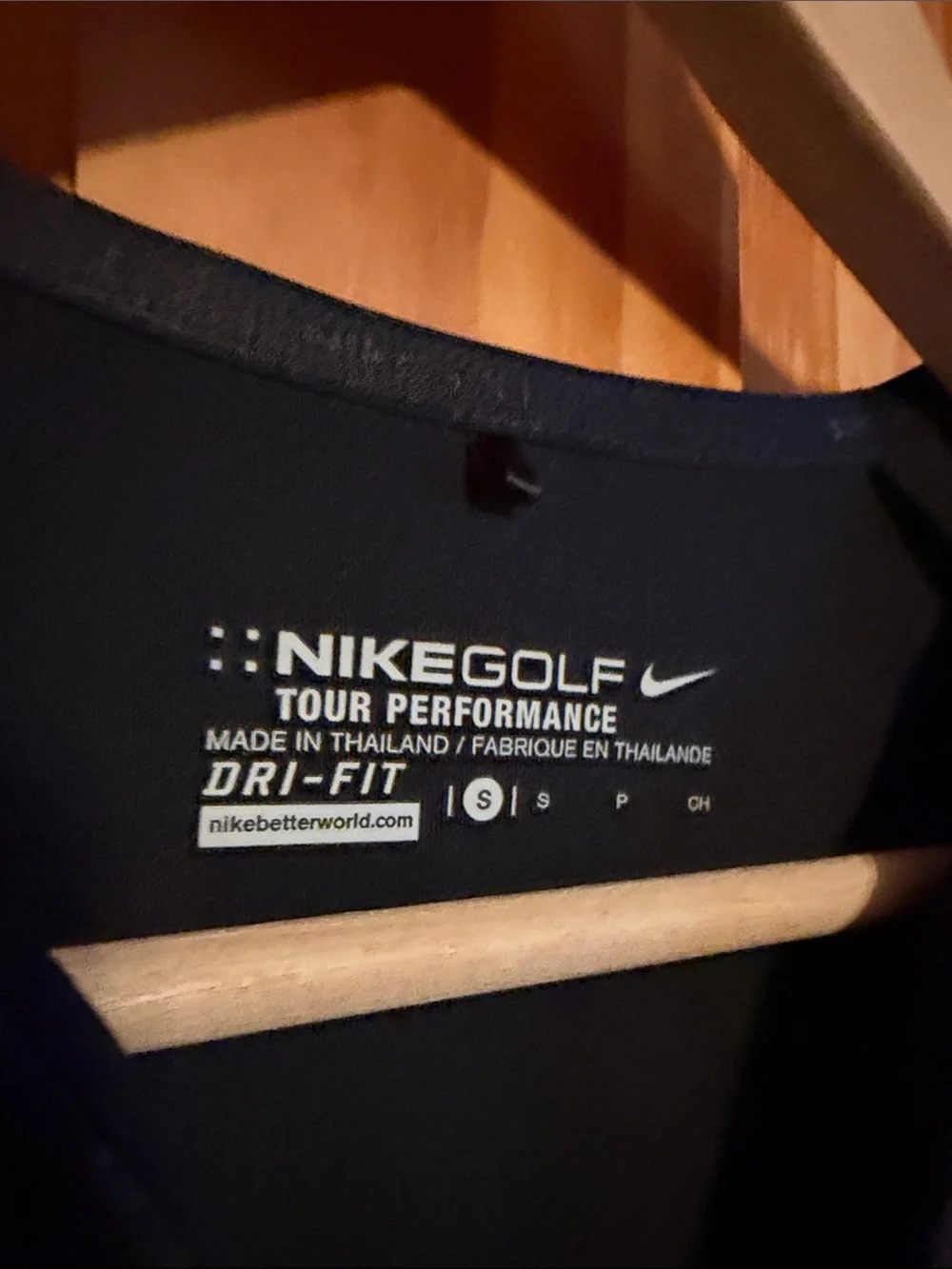 Nike Golf Short-Sleeve V-Notch Athletic Top in Charcoal & Black